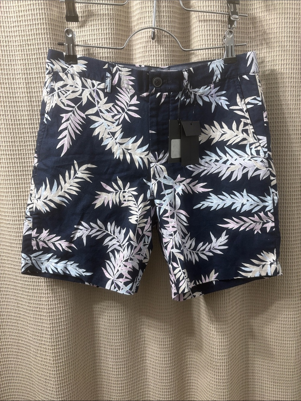 Club Monaco Navy Floral Print Shorts